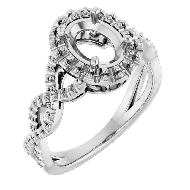 Infinity-Inspired Halo-Style Engagement Ring