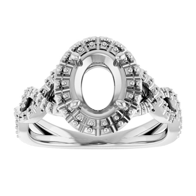 Infinity-Inspired Halo-Style Engagement Ring