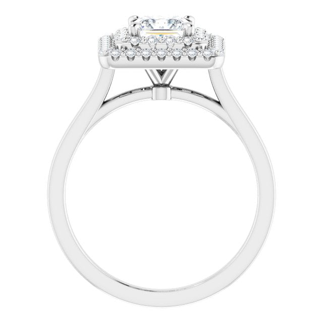 Double Halo-Style Engagement Ring