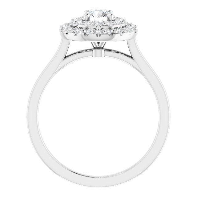 Double Halo-Style Engagement Ring