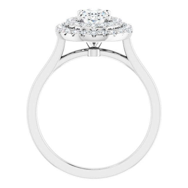 Double Halo-Style Engagement Ring