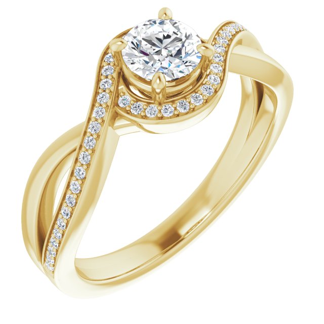 Bypass Halo-Style Engagement Ring