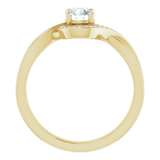 Bypass Halo-Style Engagement Ring