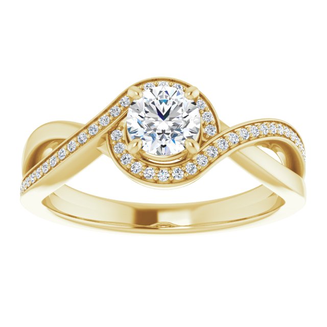 Bypass Halo-Style Engagement Ring