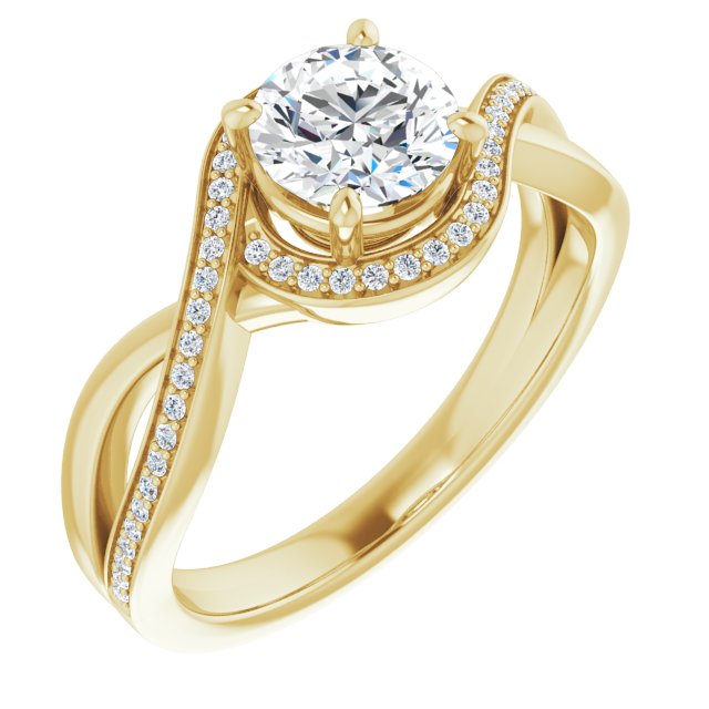 Bypass Halo-Style Engagement Ring