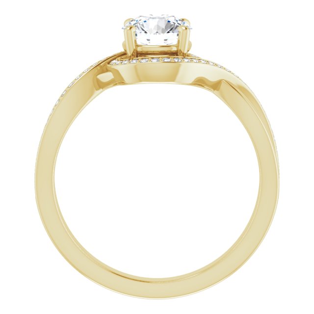 Bypass Halo-Style Engagement Ring