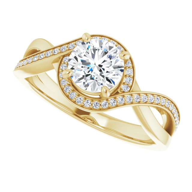 Bypass Halo-Style Engagement Ring