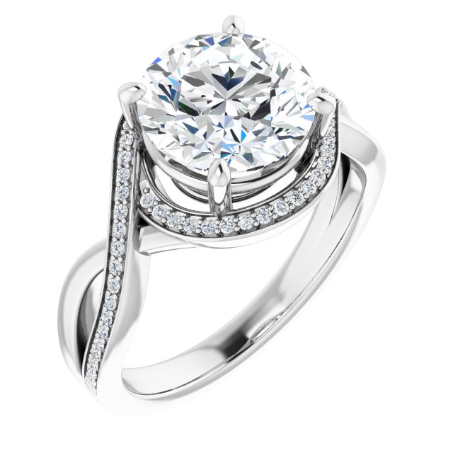 Bypass Halo-Style Engagement Ring