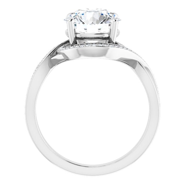 Bypass Halo-Style Engagement Ring