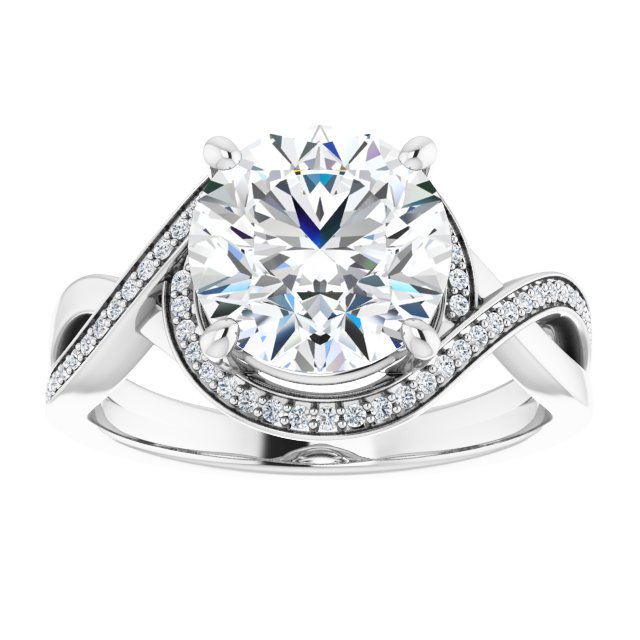 Bypass Halo-Style Engagement Ring