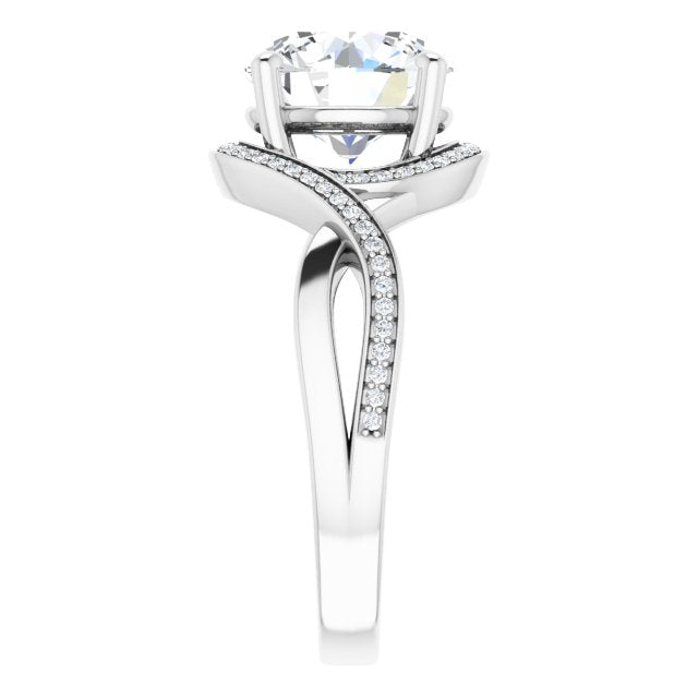 Bypass Halo-Style Engagement Ring