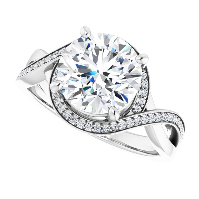 Bypass Halo-Style Engagement Ring