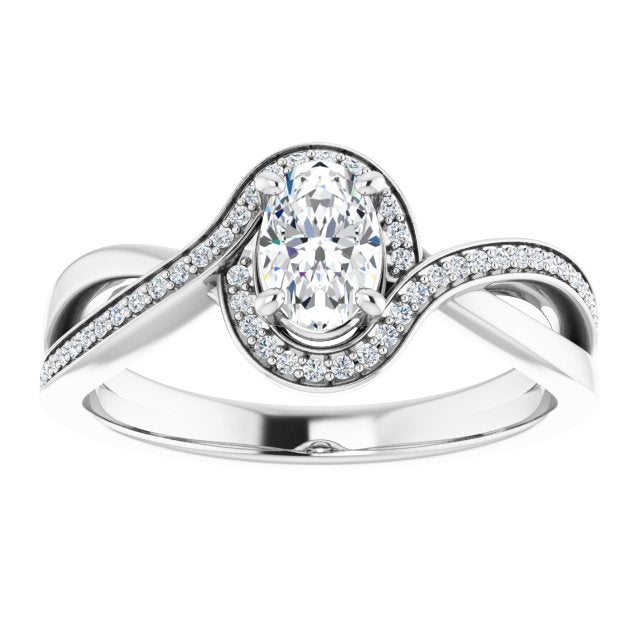 Bypass Halo-Style Engagement Ring