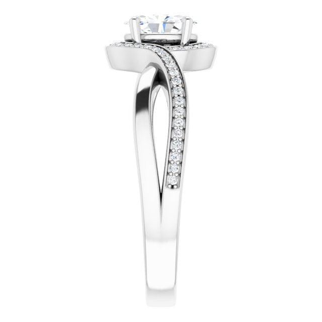 Bypass Halo-Style Engagement Ring