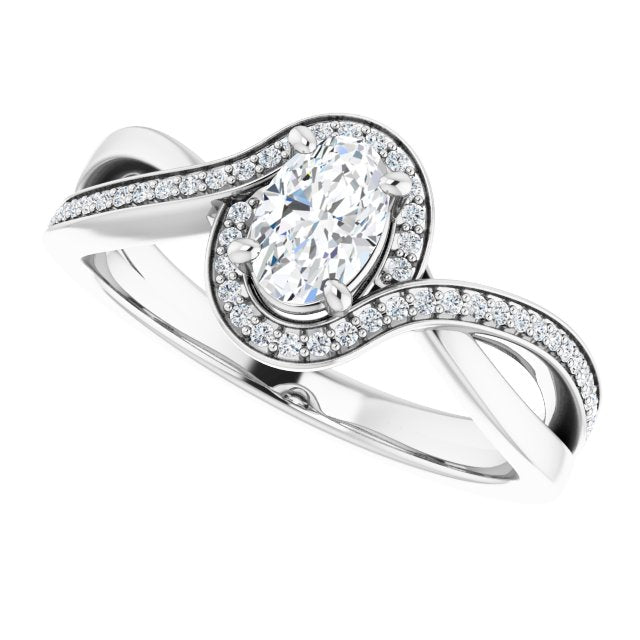 Bypass Halo-Style Engagement Ring