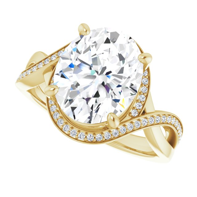 Bypass Halo-Style Engagement Ring