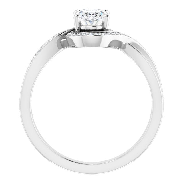 Bypass Halo-Style Engagement Ring