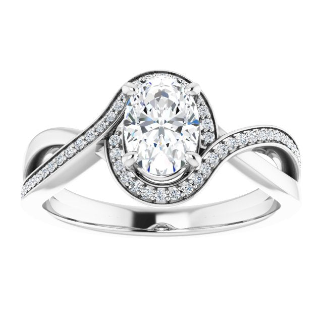 Bypass Halo-Style Engagement Ring