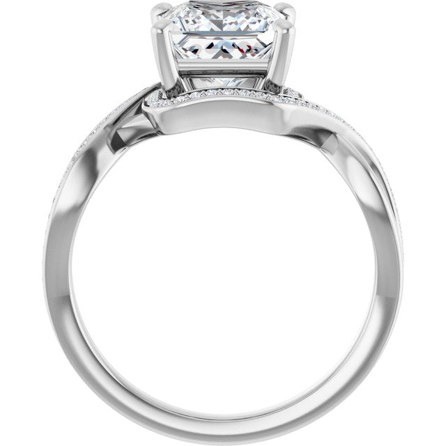 Bypass Halo-Style Engagement Ring