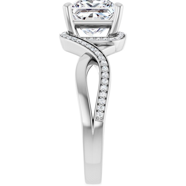 Bypass Halo-Style Engagement Ring