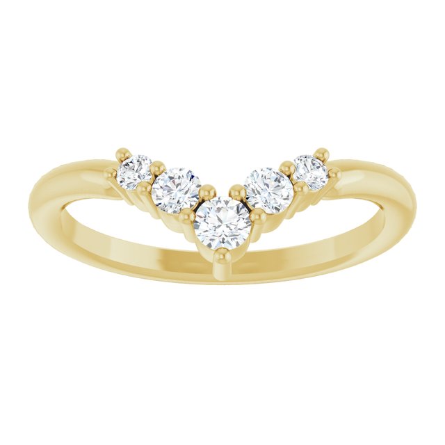 Accented Graduated V Ring