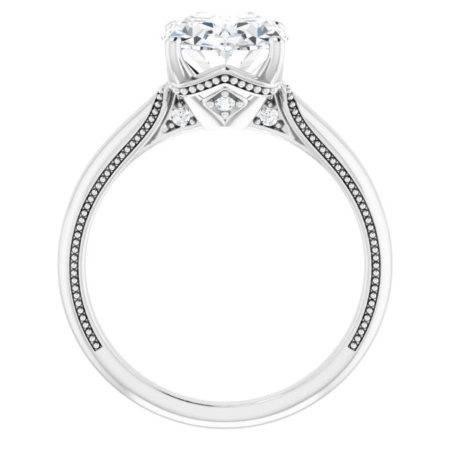 4-Prong Solitaire Engagement Ring with Accent