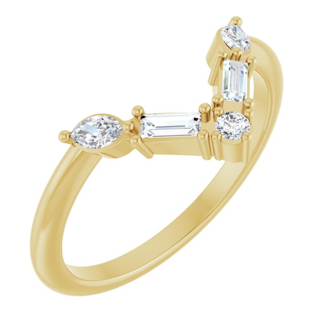 Accented V Ring