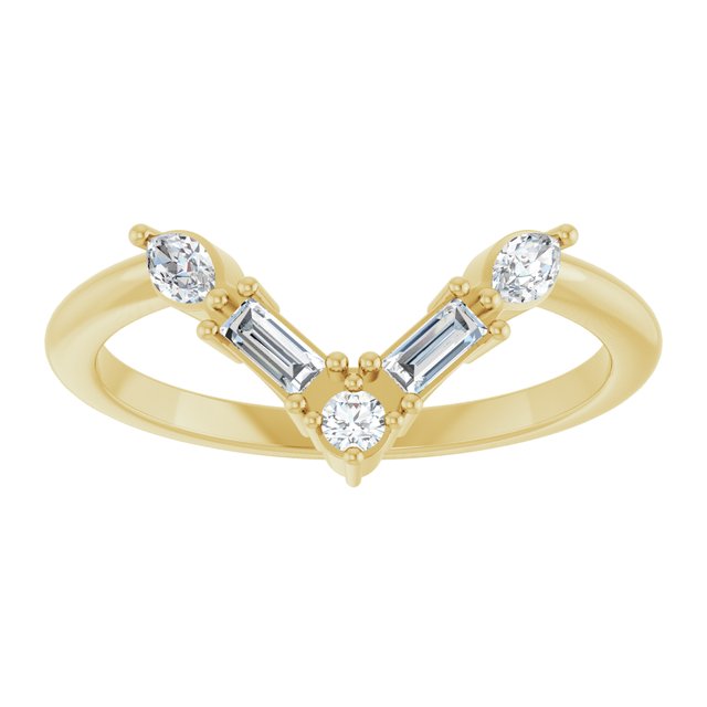 Accented V Ring