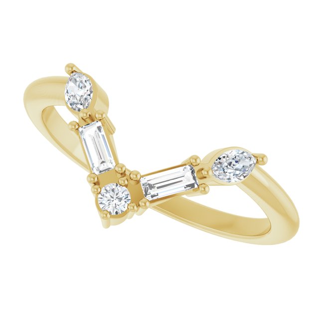 Accented V Ring