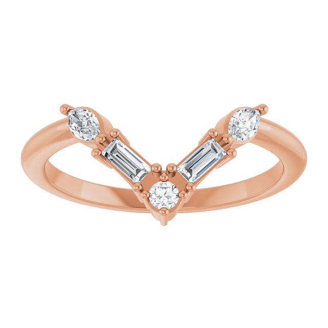 Accented V Ring