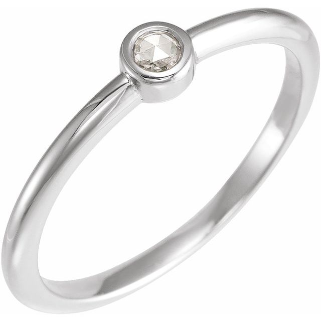 Rose-Cut Stackable Ring