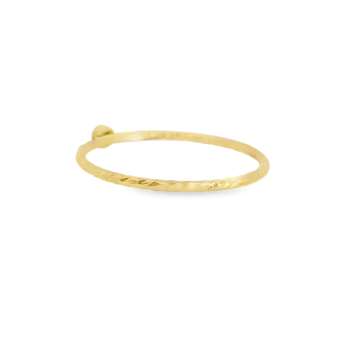 Elegant Gold Filled Stacking Ring with Emerald Size 6