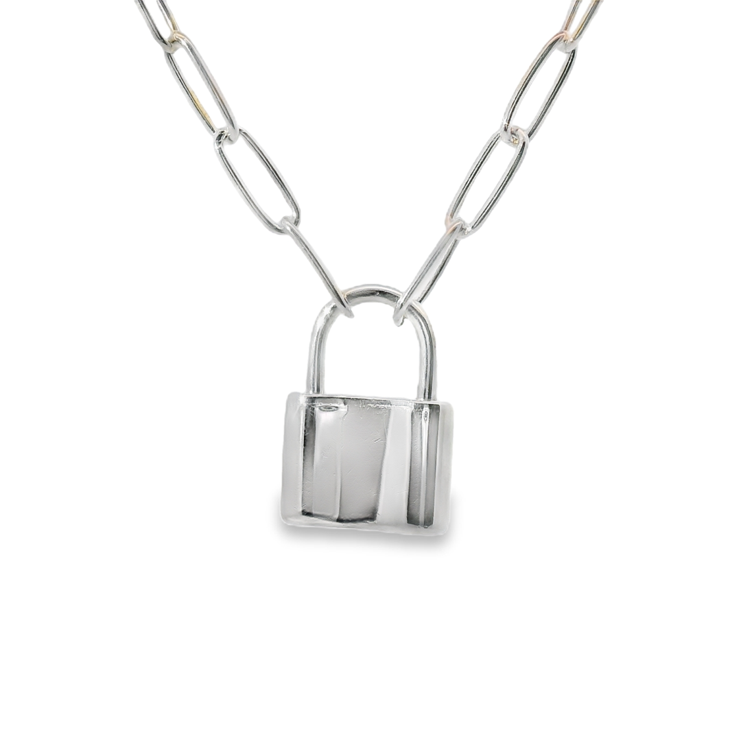 Sterling Silver Spring Lock Necklace