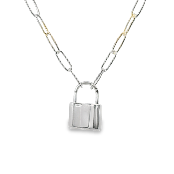 Sterling Silver Spring Lock Necklace