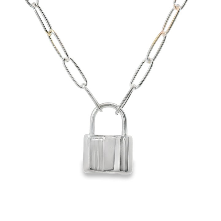 Sterling Silver Spring Lock Necklace