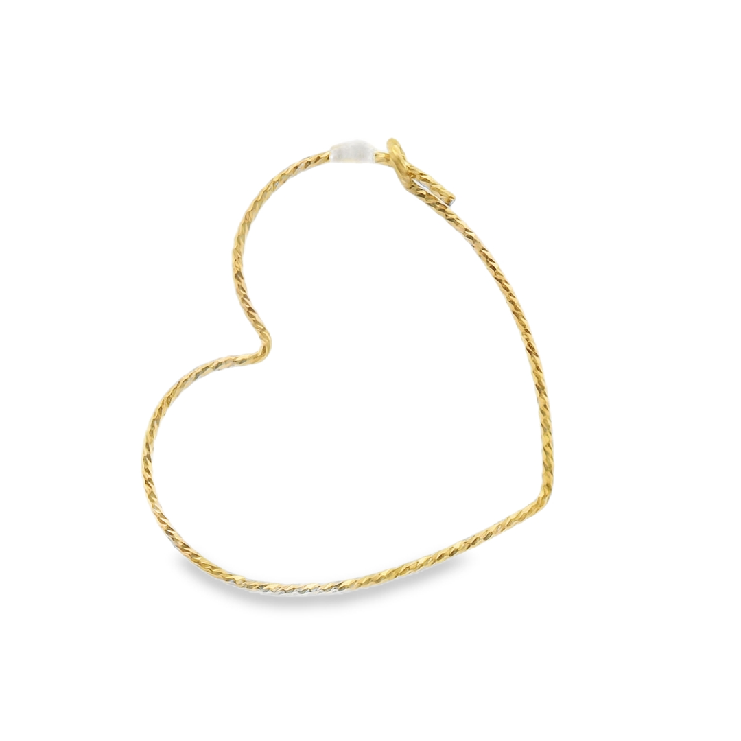 Gold-filled Heart Hoop Earrings