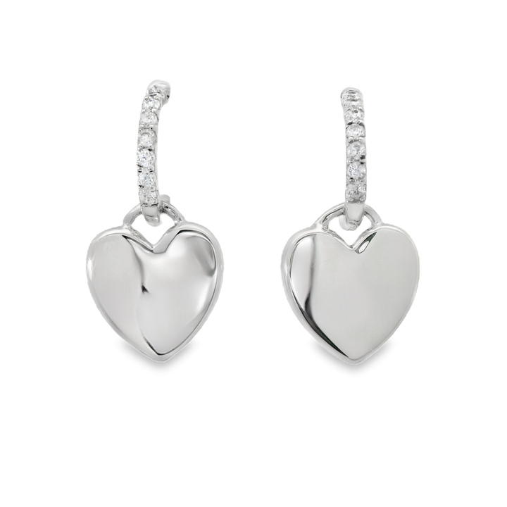 Elegant Heart-Shaped Silver Earrings