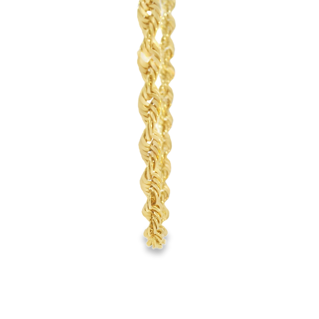 10KY Gold Diamond-Cut French Rope Chain Necklace