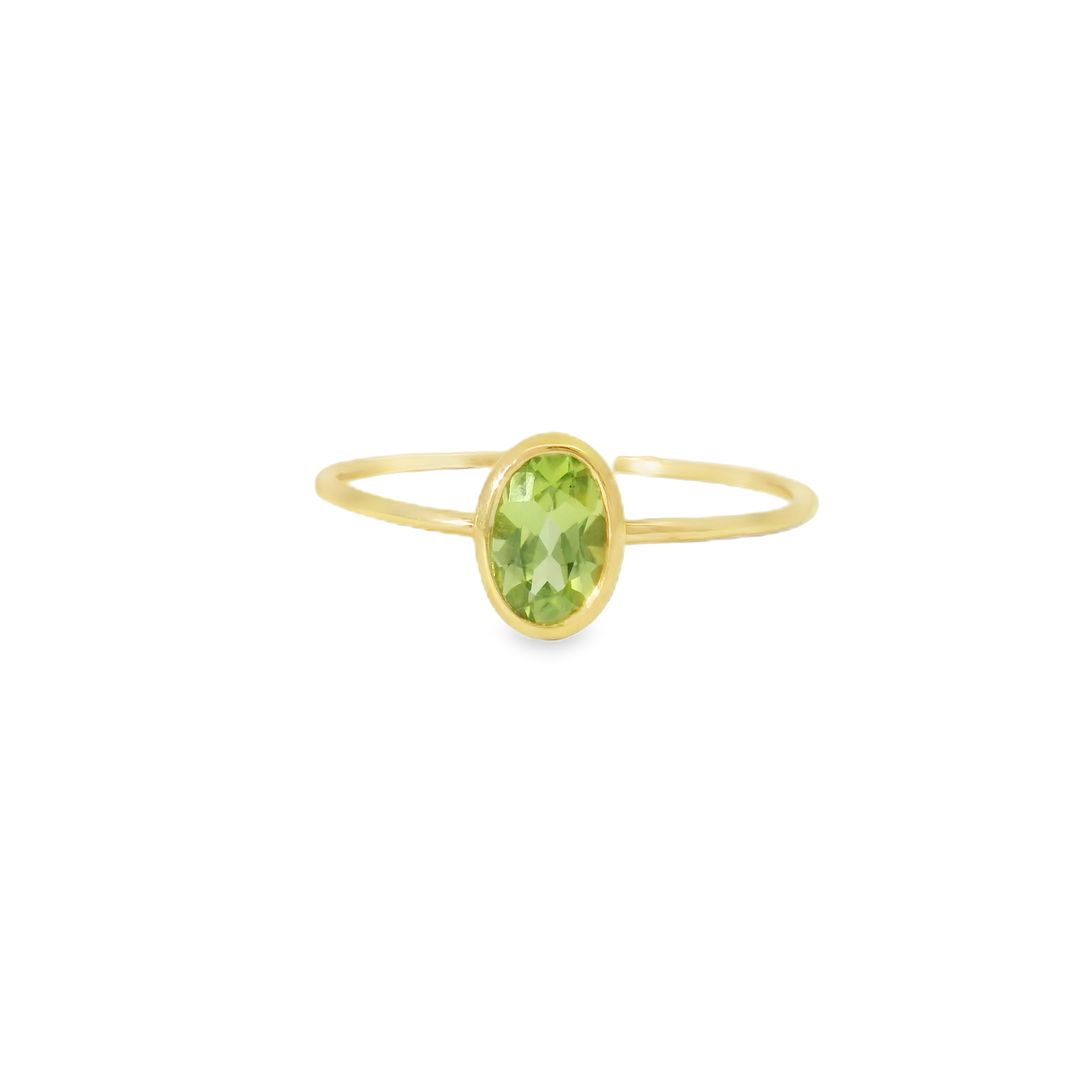 14KY Gold Peridot Ring
