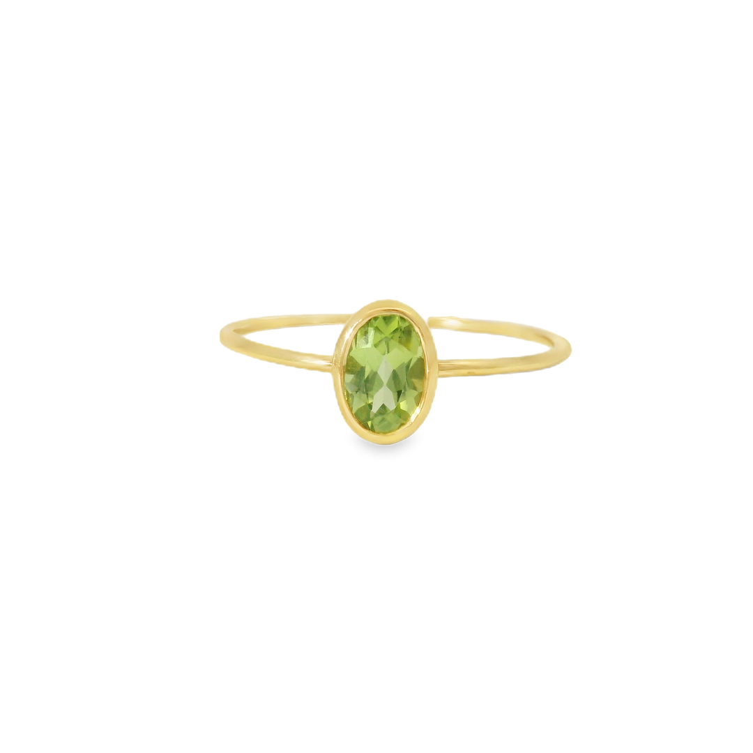14KY Gold Peridot Ring