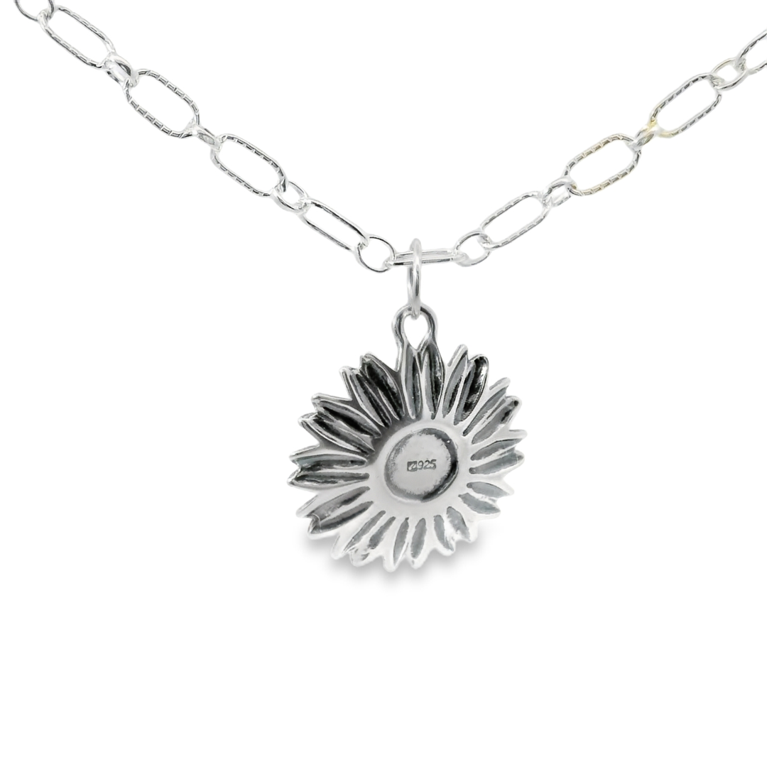 Elegant Silver Flower Necklace