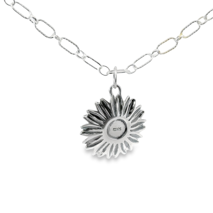 Elegant Silver Flower Necklace