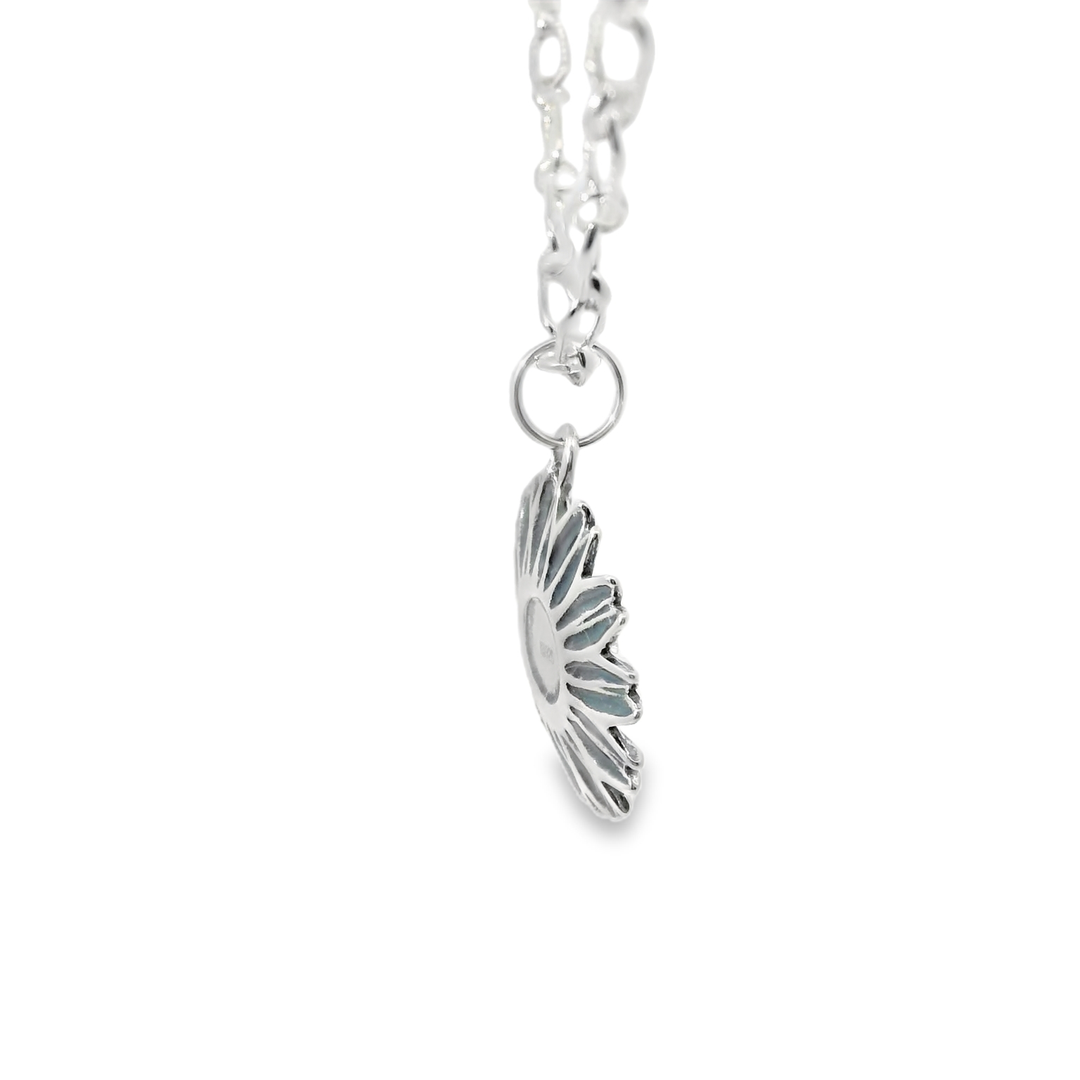 Elegant Silver Flower Necklace