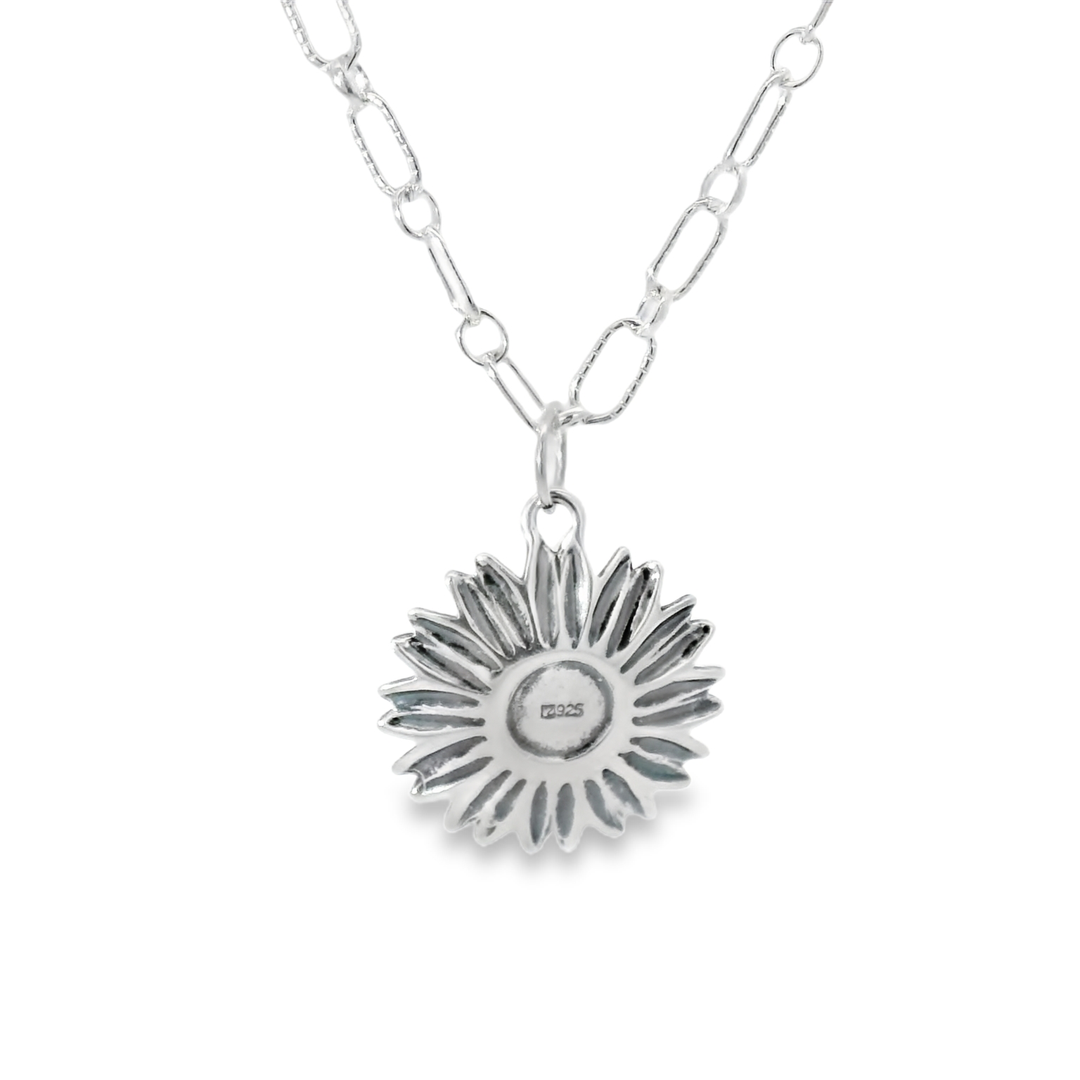 Elegant Silver Flower Necklace