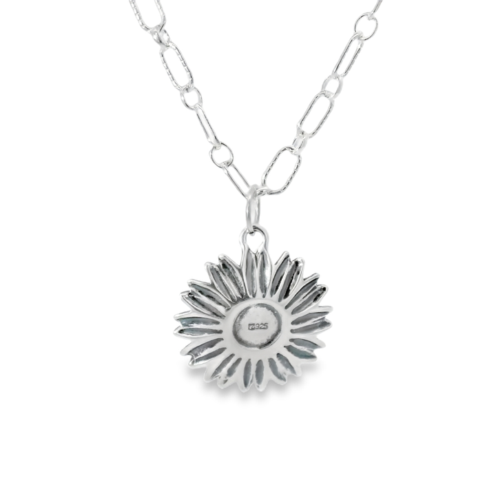 Elegant Silver Flower Necklace