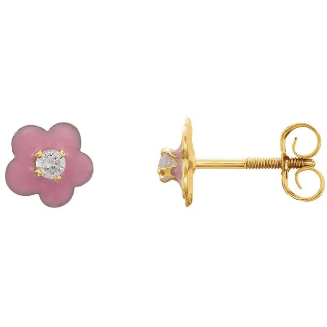 Youth Enamel Flower Earrings