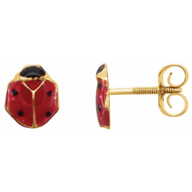 Youth Ladybug Earrings