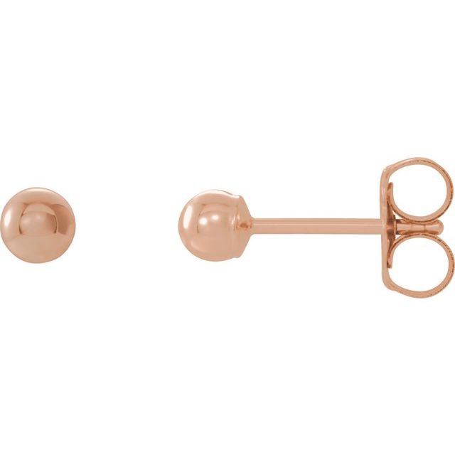 Ball Earrings with Bright Finish