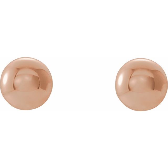 Ball Earrings with Bright Finish