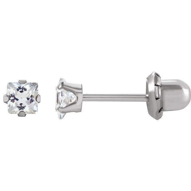 Round 4-Prong Inverness® Piercing Stud Earrings